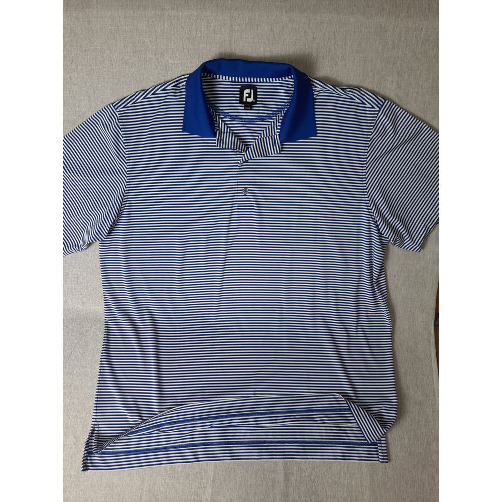 FJ Men's 2XL Stripes Lightweight Performance Stretch Pullover Golf Polo